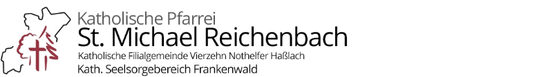Grafik im Kopf der Homepage der Pfarrei Reichenbach und der Filiale Haßlach mit Verlinkung